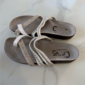 Circus by Sam Edelman Braided Sandals - White and Tan